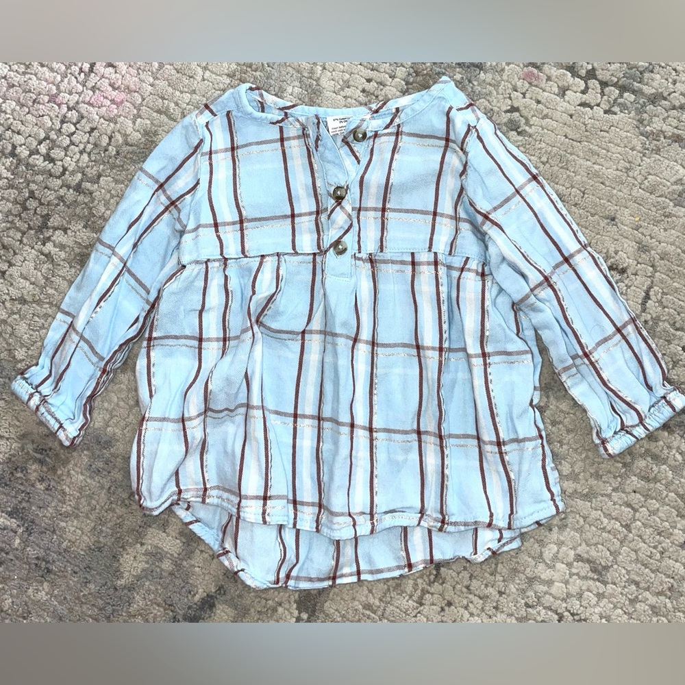 Jumping Beans plaid top size 12 months